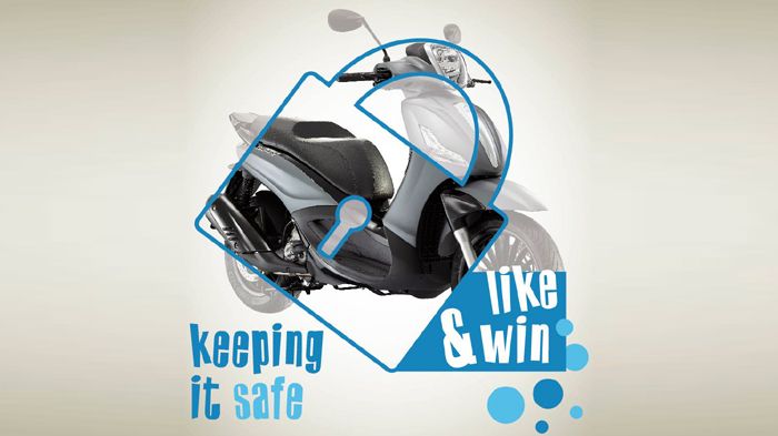 Keeping it safe. Πέντε διαδοχικοί εβδομαδιαίοι διαγωνισμοί της Piaggio Hellas, στους οποίους θα κληρωθούν πέντε σετ δώρων!
